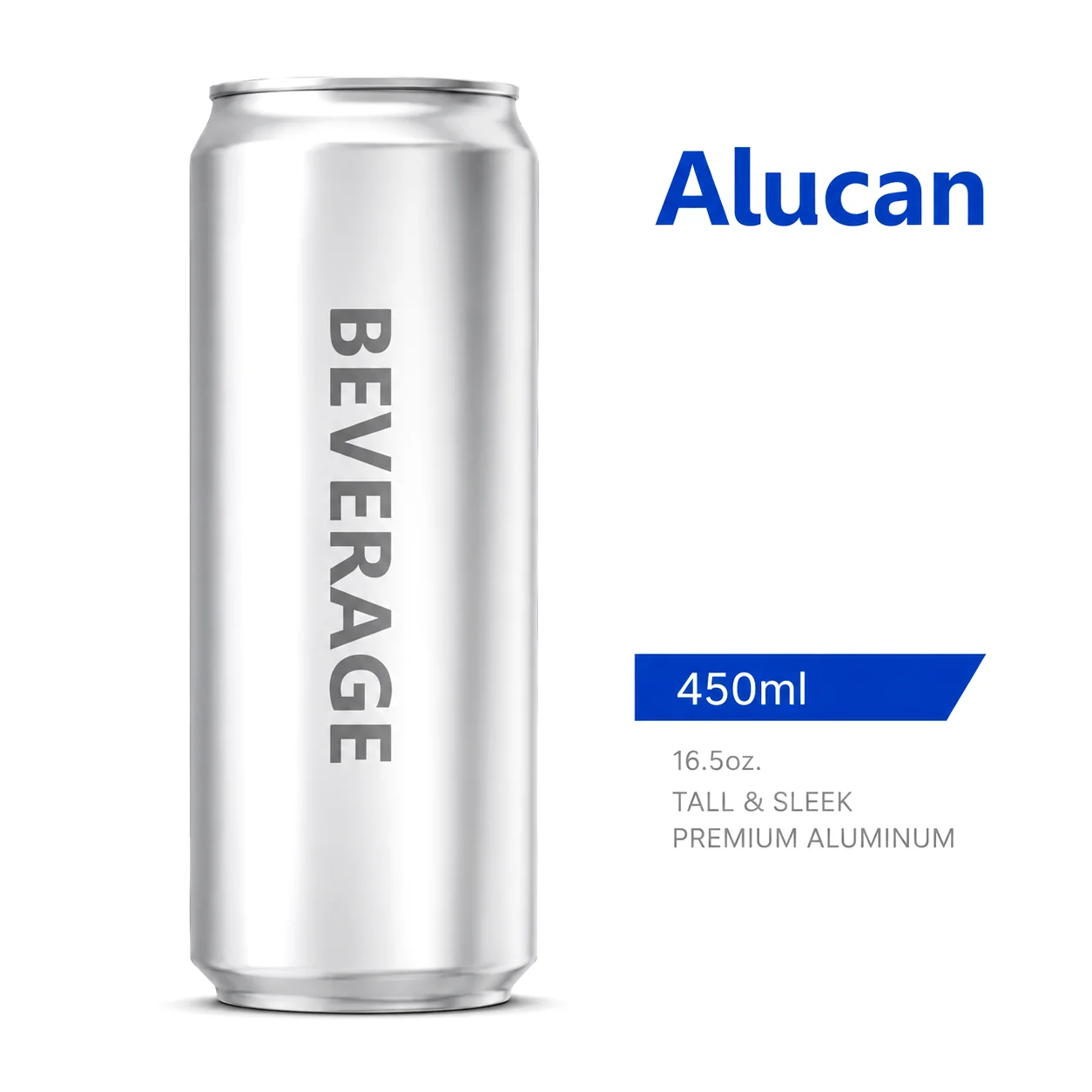 450ml Super Sleek aluminum beverage can